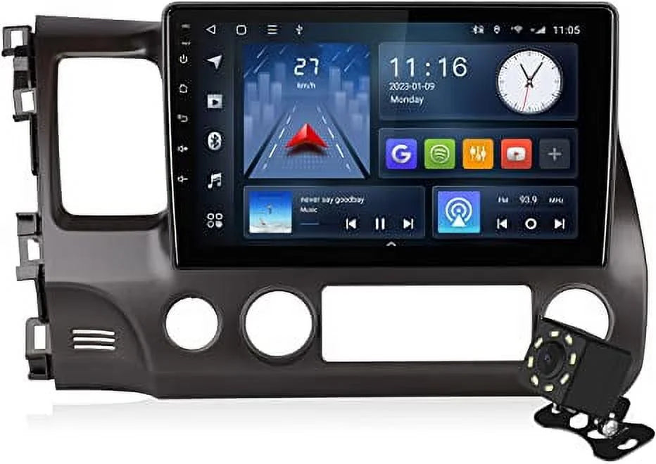 10.1 inches Android 10 Double Din Car Stereo for Honda Civic 2006-2011 IPS Display Monitor Car Radio with Carplay & Android Auto Support Backup Camera GPS Navi FM BT