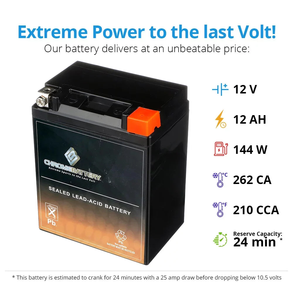 Chrome Battery Ytx14Ahl-Bs Lawn Mower Battery For Mtd Products 500 525 526 600 698 775 795